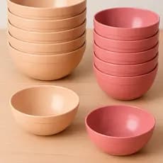 Kit Cumbuca Bowl Cores Neutras 600ML Para Sopa E Sobremesa Sopas Caldos Gelatinas Açai