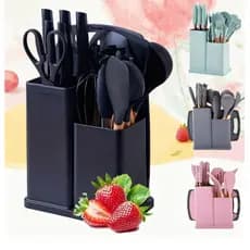 Conjunto de tábuas de corte de silicone para cozinha com 19 peças