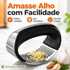 Espremedor de alho manual em aço inoxidável-Prático, simples e rápido para extrair suco e moer alho