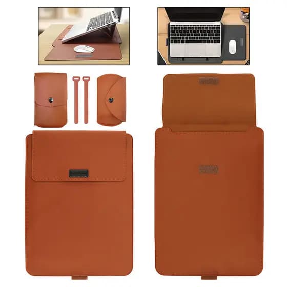 Case Capa Notebook Air M1 / M2 Notebook Multifuncional Macbook Em Couro 4 Em 1, 13-14 Pol Base