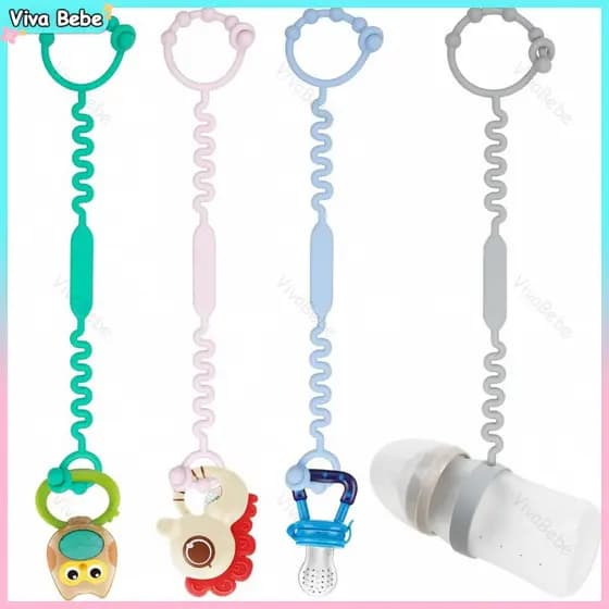 Conjunto De Mordedor E Clipe De Chupeta De Bebê De Silicone Tamanho Ajustável Sem BPA