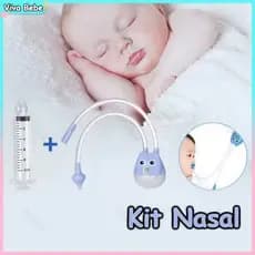 Kit 1 Seringa E 1 Aspirador Lavagem Nasal Cleaner Para Limpeza Nasal Do Bebê E Lava