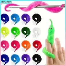 12/24pcs Adereços mágicos Lagarta de pelúcia/Brinquedo Mágico Torcionado Para Cavalos Mar
