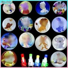 10/20/30pcs Crianças LED Brilho Brinquedo Anel Dedo Luz Projetor De Desenho Animado Vários Padrões
