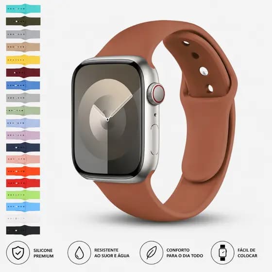 Pulseira Para Apple Watch Silicone Relógio Microwear S10 38mm 40mm 41mm 42mm 44mm 45mm 46m 47mm 49mm