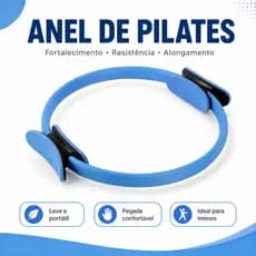 Anel De Pilates Lopez Imports Magic Circle Azul Fibra Frp Com Eva