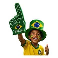 Dedo De Espuma Torcedor Brasil Copa Do Mundo Hexa Familia