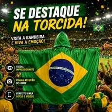 Bandeira Capa Brasil Body Flag Para Vestir Torcedor Copa do Mundo Seleção Brasileira