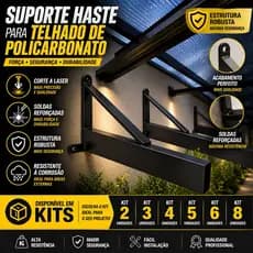 Mão Francesa Suporte Para Telhado Cobertura kIT 02 un