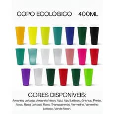 Kit 100 Copos Ecológicos Pp 400 ml Resistentes
