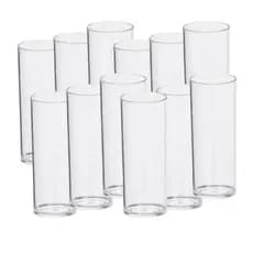 Kit 12 copo alto Long Drink para Festa Bar Balada de acrilico 350ml