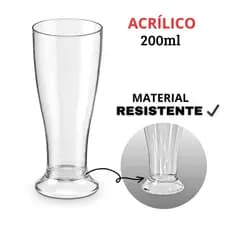 20 Copo Tulipa P/Chopp Cerveja ACRÍLICO 300ml