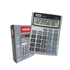Kit 2 Calculadoras de Mesa VIGHS V-100A 8 Dígitos