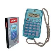 Kit 2 Calculadoras de Bolso com Cordão Vighs V-8961-8