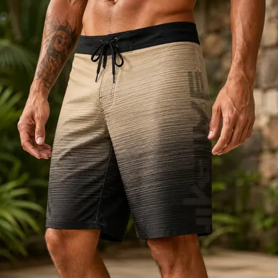 Kit 5 Short Bermuda Masculina Tactel Elastano Praia Piscina Banho Verão Academia Algodao Bolso Ziper Pano Moilinho Tecte