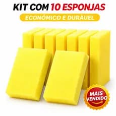 Kit 10 Esponjas Multiuso Limpeza Cozinha Bucha Lava Louça Alta Absorção