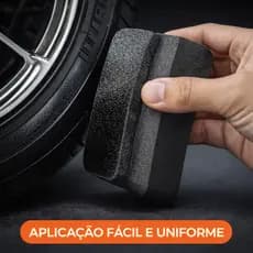 Kit 2 Aplicadores de Pneu Pretinho Profissional Espuma Automotiva Reutilizável