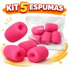 Kit 5 Espumas Microfone Headset Intercomunicador Redução de Ruído