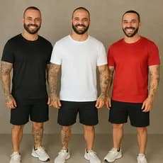 Kit 3 Camiseta Dry Fit Proteção UV Academia Treino Corrida Crossfit