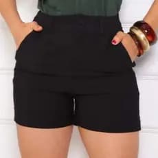 Short Feminino Sensorial con bolso moda casual barra italiana verão