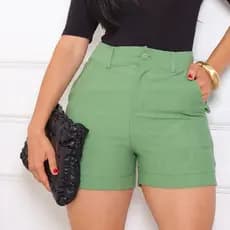 Short Feminino Alfaiataria Marrant—Leve,Fresco e Super Confortável! Tendência Moda Verão 2025
