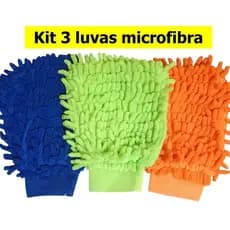 Kit Luva Microfibra Para Lavar Carro E Limpeza Doméstica luvas automotivas acessórios