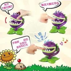 Flor Zumbi com Luzes, Brinquedo de Batalha com Plantas, Brinquedo que Come Boca com Música, Brinquedo Infantil, Come Flo