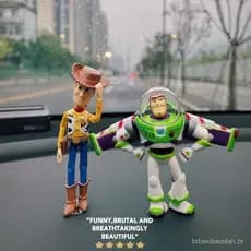 Ornamento de Carro Buzz Lightyear Ornamento de Carro Curativo Decoração de Painel Miniatura Woody Toy Story