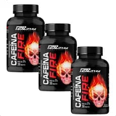 Cafeína 420mg Fire Tabletes - 3x Potes 30 Unid - Pro Healthy Sabor Sem Sabor