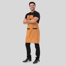 Avental 2 Em 1 Linho Com Detalhes 2 Bolsos Grandes Alça Ajustável Algodão Cores Diversas Donare Home