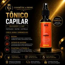Tônico Capilar Barber Line 120ml Crescimento Força e Nutrição Capilar Profissional | Cosmética Prime