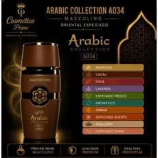 Perfume Arabic Collection A034 Asad Brown 25ml Masculino Miniatura Alta Fixação Cheiro Marcante
