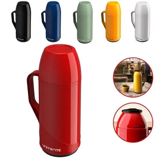 Garrafa Térmica Roma 1 Litro ou 500 ml Café Leite Chá Chimarrão Água quente fria Promoção - Unitermi