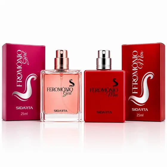 1 KIT Perfume Feromônio Men + Feromônio Girl Sidarta (AUTÊNTICO) – Desperte desejo, atraia, conquiste e marque