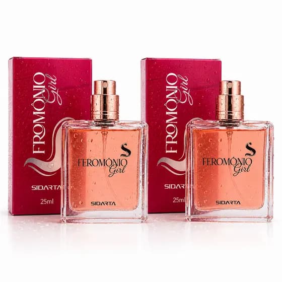 KIT 2 Perfumes Feromônio Girl Sidarta (ORIGINAL) – Poder de Atração em Cada Gota