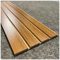 Kit 5, 10 e 50 Módulos Placa Adesiva Revestimento De Parede Ripado Mdf 45x11cm
