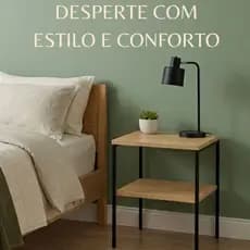 2 Mesa de Apoio Lateral Para Decoração Quarto Sala Escritório Estilo Industrial