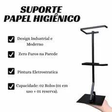 Suporte Porta Papel Higiênico Resistente á Umidade