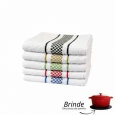 Kit 5 Pano Copa Atoalhado Felpudo Grosso 100% Algodão+brinde