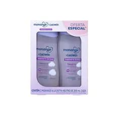 Sabonete Íntimo kit Monange & Lucretin Neutro 200 ml  2 unidades
