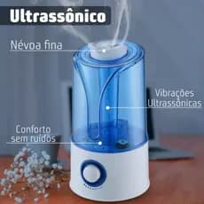 Umidificador de Ar Ultrassônico Silencioso, 3,5L Com Luz de Led Bivolt Hipoalergênico