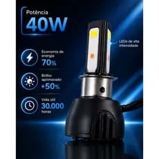 Lâmpada LED H4 Forte para Motos e Carros – Alto Brilho e Iluminação Funcional