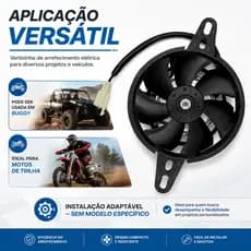 VENTILADOR VENTOINHA COOLER PARA RADIADOR UNIVERSAL PARA MOTOS DE TRILHAS BUGGY ELETRICO
