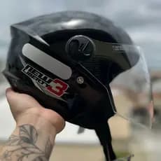 CAPACETE PRO TORK ABERTO NEW LIBERTY 3 THREE BARATO PROMOÇÃO PRETO BASICO EXCELENTE QUALIDADE + VISEIRA CRISTAL