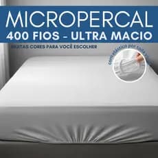 Lençol Micropercal 400 Fios Liso AVULSO - Solteiro / Casal / Queen / King - Antialérgico