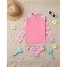 Conjunto Praia Infantil Menina UV 50+ Manga Longa