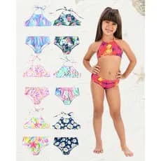 Biquíni Infantil Menina UV50+ | Moda Praia e Piscina Verão Proteção Solar
