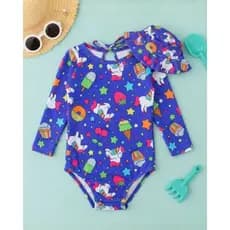 Kit Maiô Biquíni Bebê Infantil UV 50+ Manga Longa com Chapéu Praia