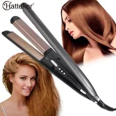 Chapinha 2 em 1 Cabelo Ondulado Turmalina Cerâmica Enrolador De Ferro Crimpador De Milho Hatteker HT