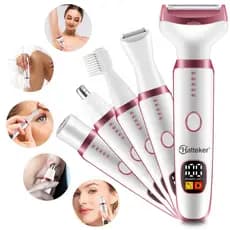 KIT 5 Em 1 Depilador Elétrico Multifuncional Beleza Feminina Prova De Agua Aparador para Sobrancelha